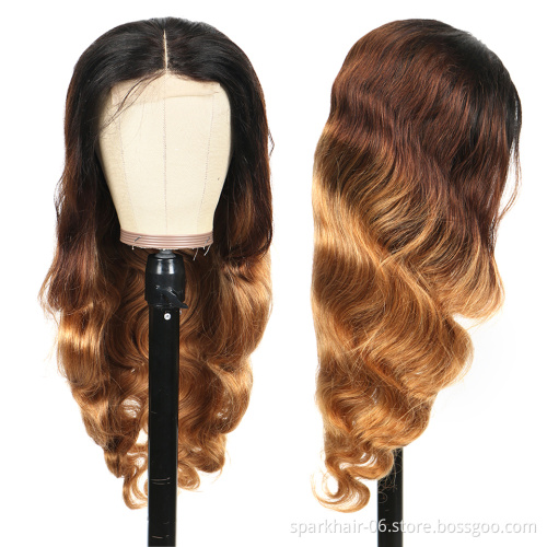 10A 12A Grade 1B/4/27 Blonde Cuticle Aligned Brazilian Hair Lace Front Wig, Real Unprocessed Mink Human Virgin Hair Wigs Vendors